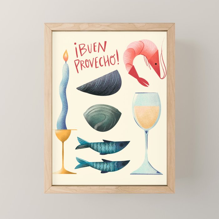 Dinner in Spain Mini Art Print Gallery Image 1