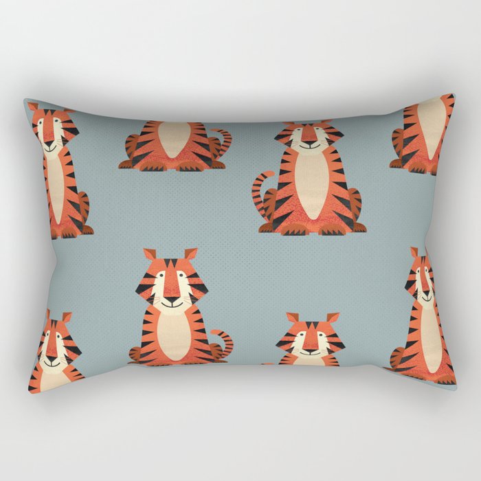 Whimsy Tiger Rectangular Pillow Gallery Image 1