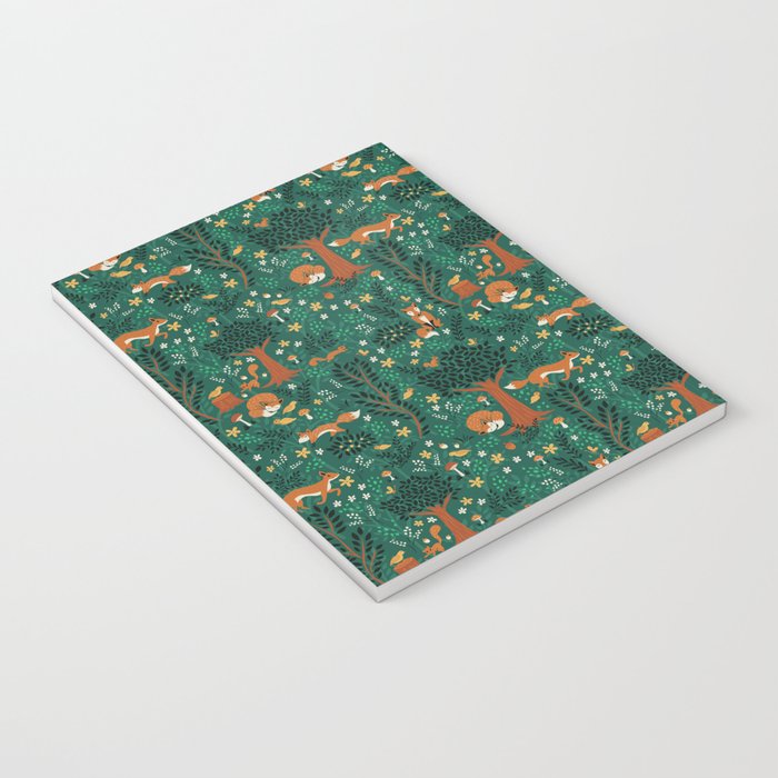 Foxes Playing in the Emerald Forest Notebook Gallery Image 3