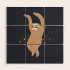 Sloth Galaxy Wood Wall Art Gallery Image 1