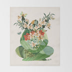 Blossoming Mother Earth - colorful Throw Blanket Gallery Image 2