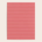 Ultra Fine Stripes Pattern in Retro Christmas Red and Pink Poster Gallery Image 4