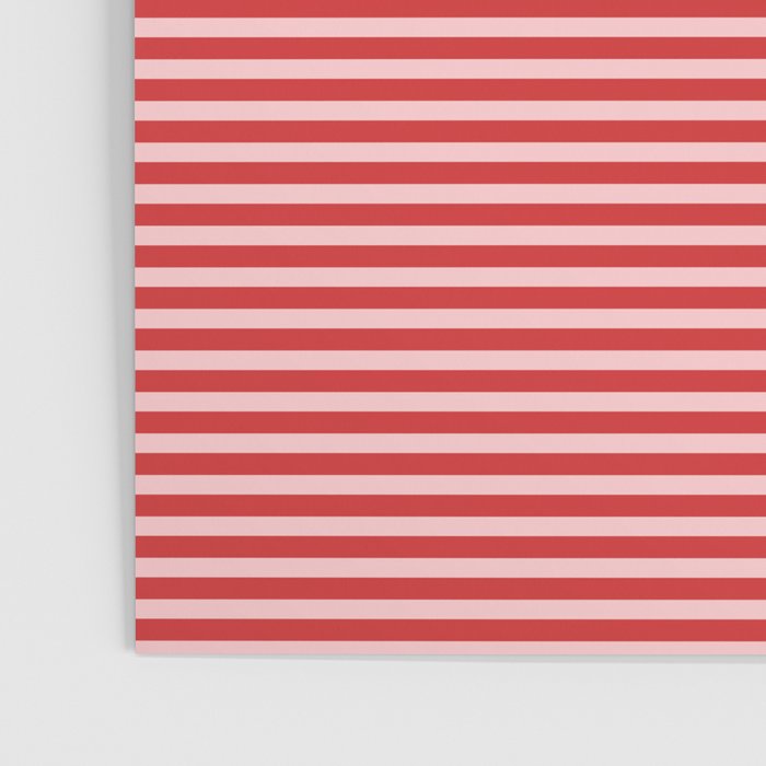 Ultra Fine Stripes Pattern in Retro Christmas Red and Pink Poster Gallery Image 3