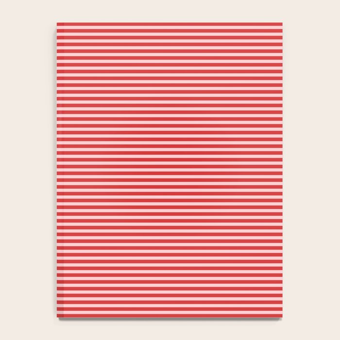 Ultra Fine Stripes Pattern in Retro Christmas Red and Pink Notebook Gallery Image 4