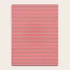 Ultra Fine Stripes Pattern in Retro Christmas Red and Pink Notebook Gallery Image 4