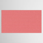 Ultra Fine Stripes Pattern in Retro Christmas Red and Pink Tablecloth Gallery Image 2