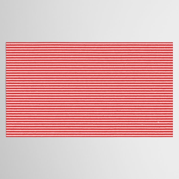 Ultra Fine Stripes Pattern in Retro Christmas Red and Pink Tablecloth Gallery Image 2