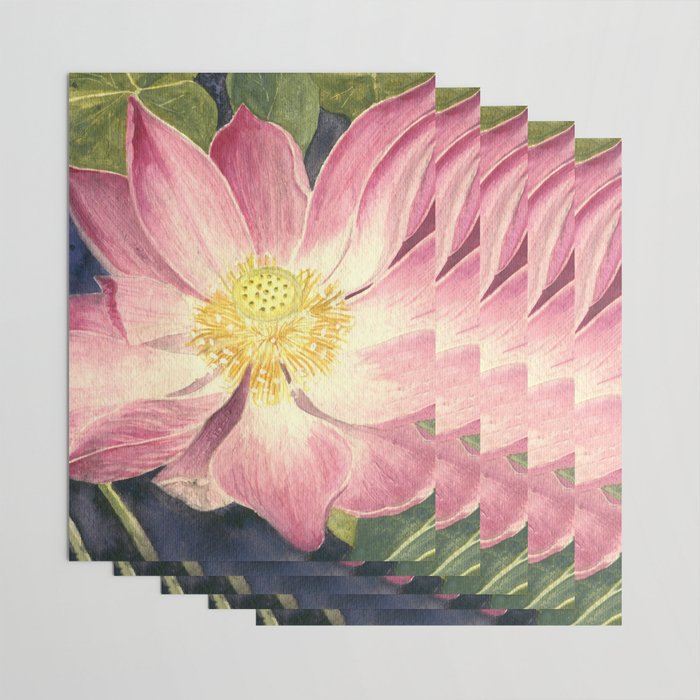 Big Lotus Watercolor Wrapping Paper Gallery Image 3