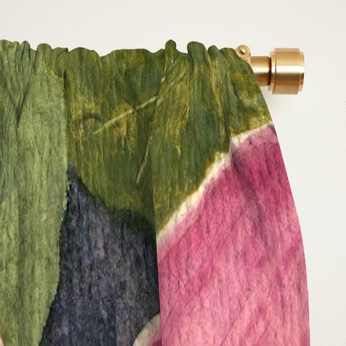 Big Lotus Watercolor Window Curtain Gallery Image 2