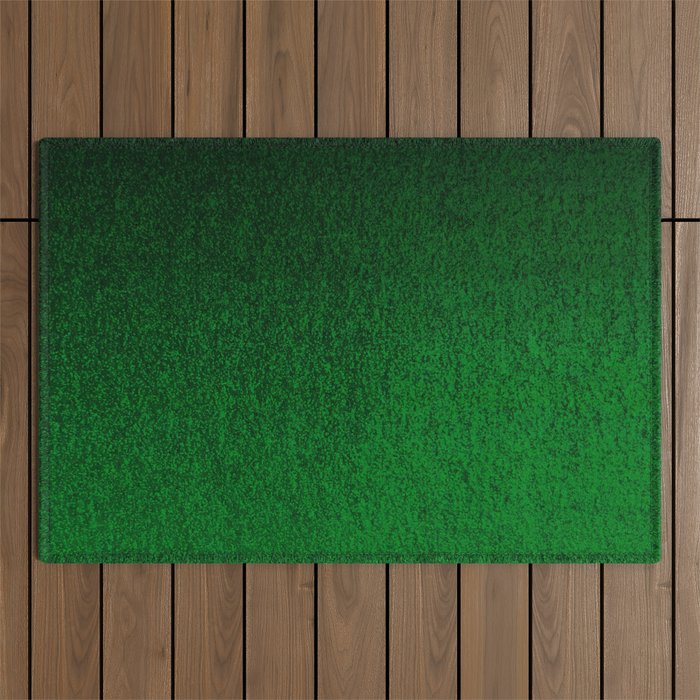Emerald Green Ombre Design Outdoor Rug Gallery Image 1