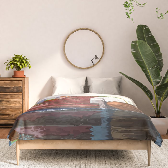 Serenity Weekend | Mindful Travel Greece Architecture | Rustic Earthy Swim Pool | Peace & Positivity Comforter Gallery Image 3