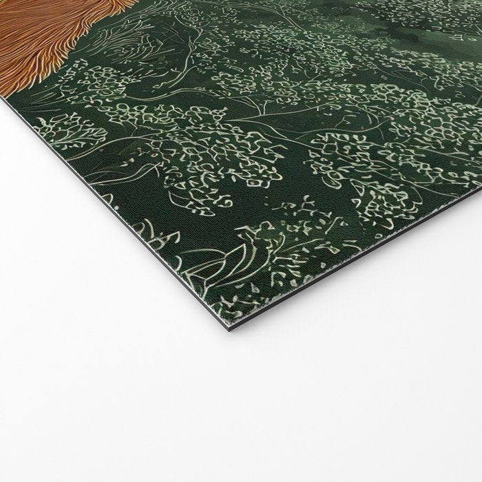 Japanese Painting Botanical Wall Art Japanese Art Green Poster Fox Art Wabi Sabi Minimalist Art  Welcome Mat Gallery Image 2