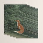 Japanese Painting Botanical Wall Art Japanese Art Green Poster Fox Art Wabi Sabi Minimalist Art  Wrapping Paper Gallery Image 3