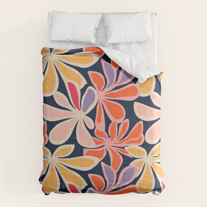 Abstract vintage flower art pattern Comforter Gallery Image 6