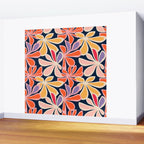 Abstract vintage flower art pattern Wall Mural Gallery Image 2