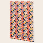 Abstract vintage flower art pattern Wallpaper Gallery Image 2