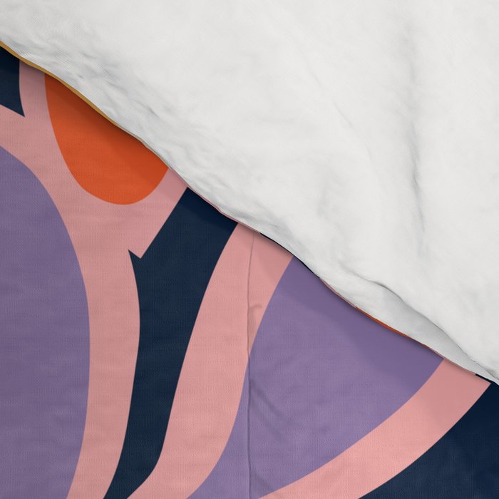 Abstract vintage flower art pattern Comforter Gallery Image 4