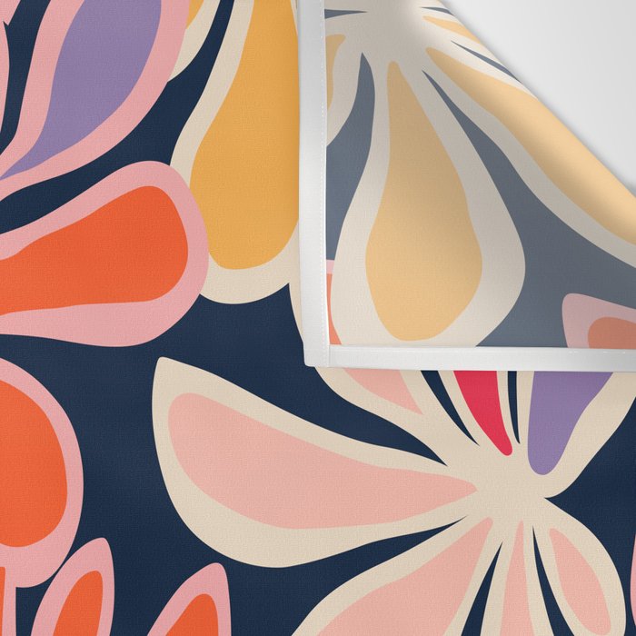 Abstract vintage flower art pattern Wall Tapestry Gallery Image 3