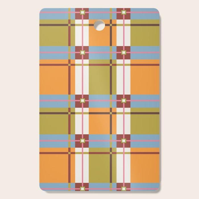 Autumn Breeze Checks Cutting Board Gallery Image 1