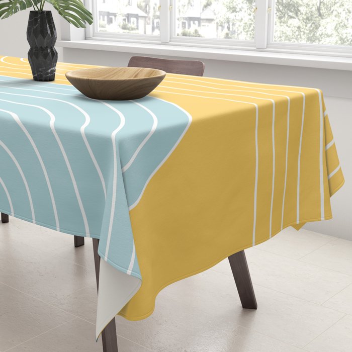 Two Tone Line Curvature II Tablecloth Gallery Image 3