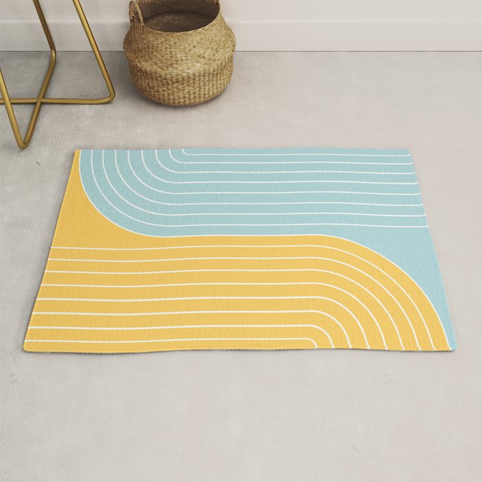 Two Tone Line Curvature II Rug Gallery Image 1