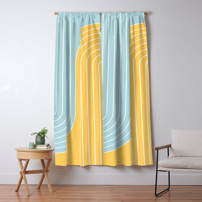 Two Tone Line Curvature II Window Curtain Gallery Image 5
