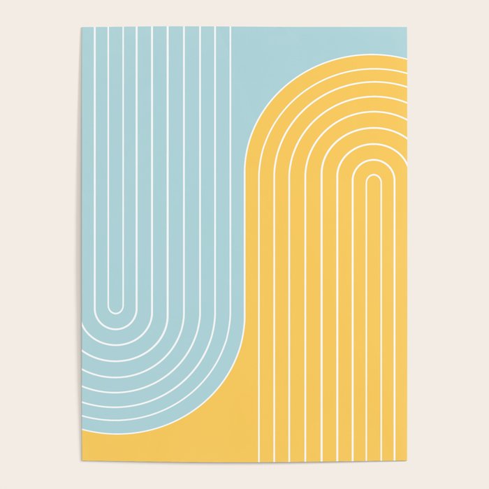 Two Tone Line Curvature II Poster Gallery Image 1
