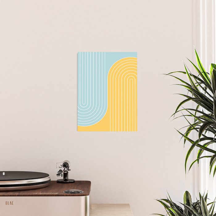 Two Tone Line Curvature II Poster Gallery Image 2
