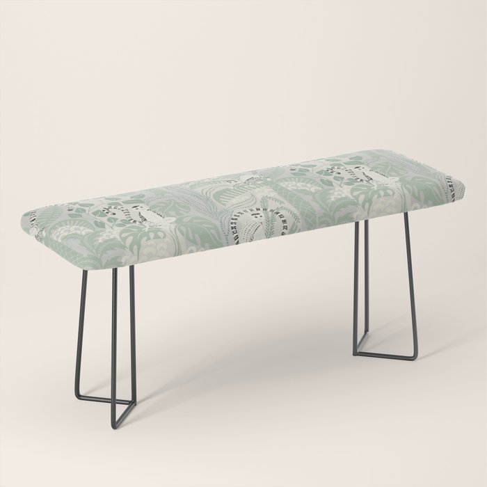 Jungle adventure soft sage green Bench Gallery Image 1