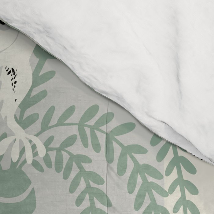 Jungle adventure soft sage green Comforter Gallery Image 4