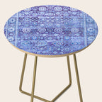 18th Century Isfahan Persian Rug Pattern in Blue Side Table Gallery Image 2