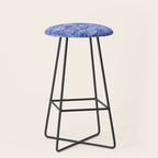 18th Century Isfahan Persian Rug Pattern in Blue Stool Gallery Image 1