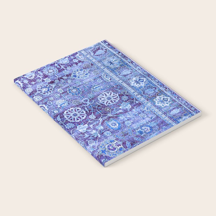 18th Century Isfahan Persian Rug Pattern in Blue Notebook Gallery Image 1