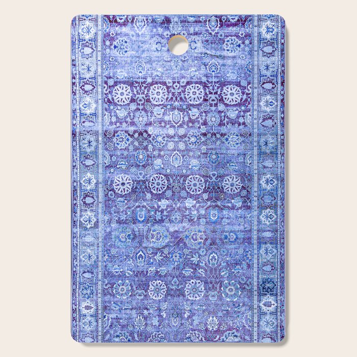18th Century Isfahan Persian Rug Pattern in Blue Cutting Board Gallery Image 1