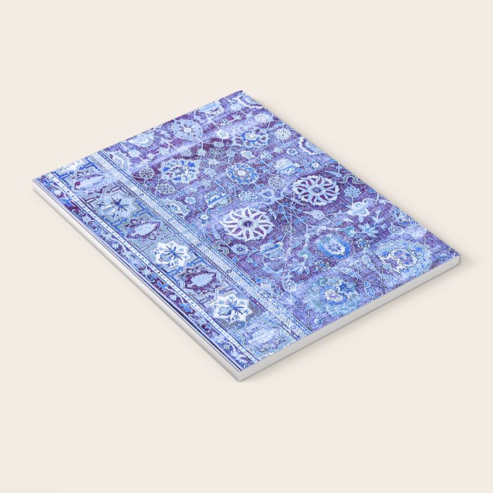 18th Century Isfahan Persian Rug Pattern in Blue Notebook Gallery Image 3