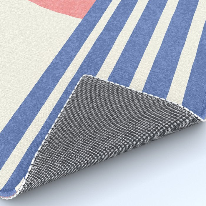 Beach Horizon Lines pink blue Rug Gallery Image 4