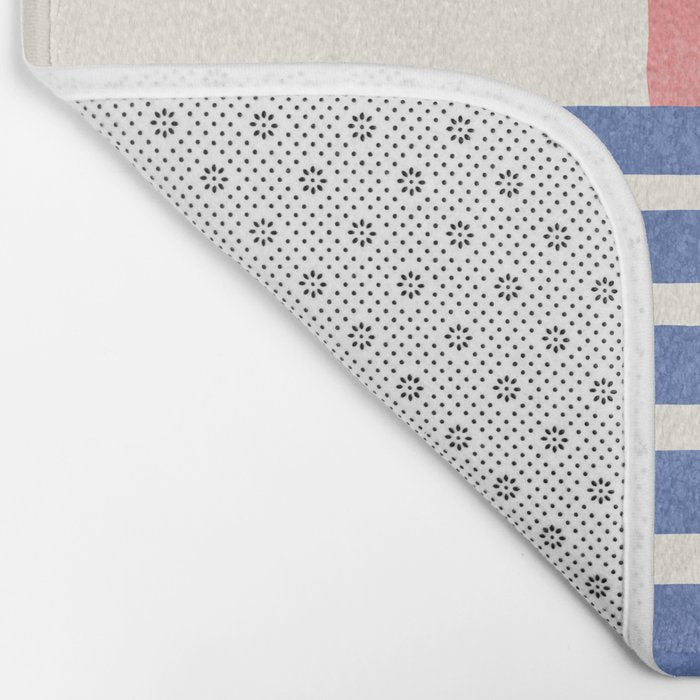Beach Horizon Lines pink blue Bath Mat Gallery Image 2