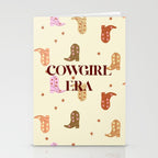 Cowgirl boots pattern Stationery Card Gallery Image 2