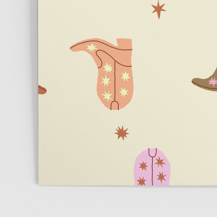Cowgirl boots pattern Poster Gallery Image 3