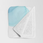 Blue Floral Abstract Ink Throw Blanket Gallery Image 3