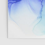 Blue Floral Abstract Ink Poster Gallery Image 3