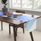 Blue Floral Abstract Ink Table Runner Gallery Image 2