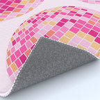 Disco Balls Illustration (Pink/Yellow Palette) Rug Gallery Image 4
