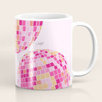 Disco Balls Illustration (Pink/Yellow Palette) Coffee Mug Gallery Image 1