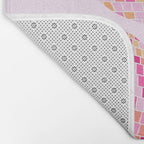 Disco Balls Illustration (Pink/Yellow Palette) Bath Mat Gallery Image 2