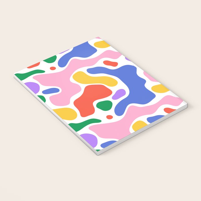 Colorful rainbow organic shape art pattern Notebook Gallery Image 3