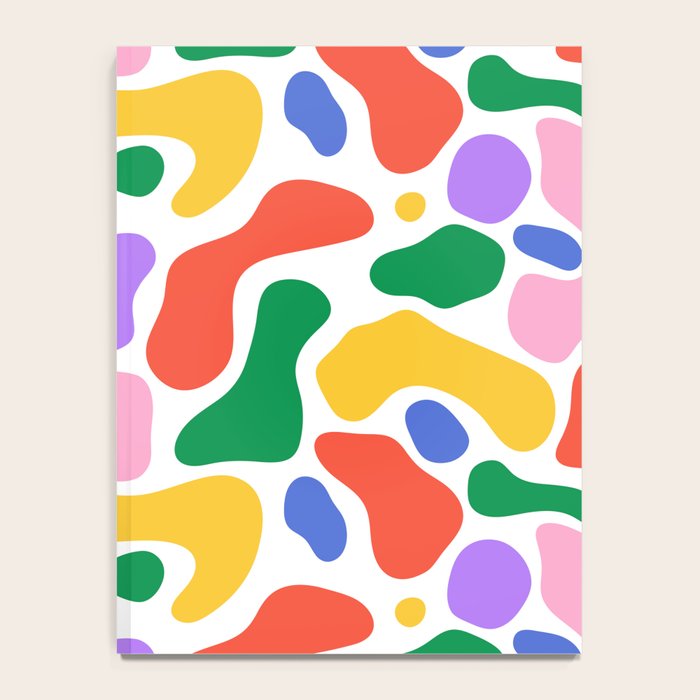 Colorful rainbow organic shape art pattern Notebook Gallery Image 4