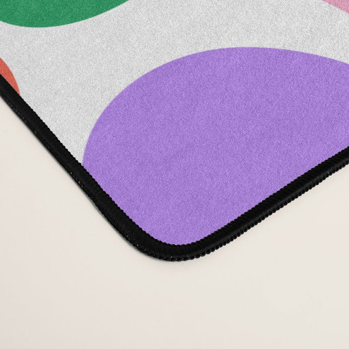 Colorful rainbow organic shape art pattern Desk Mat Gallery Image 4