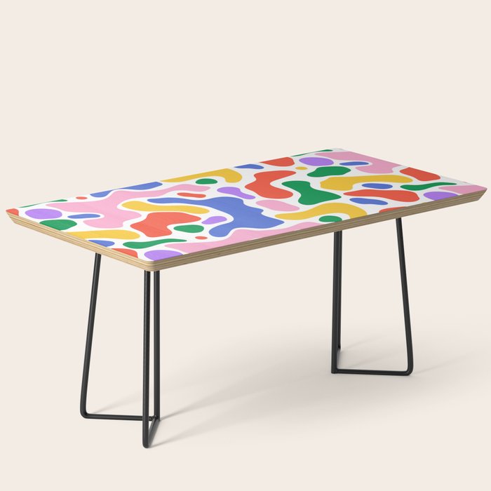 Colorful rainbow organic shape art pattern Coffee Table Gallery Image 1