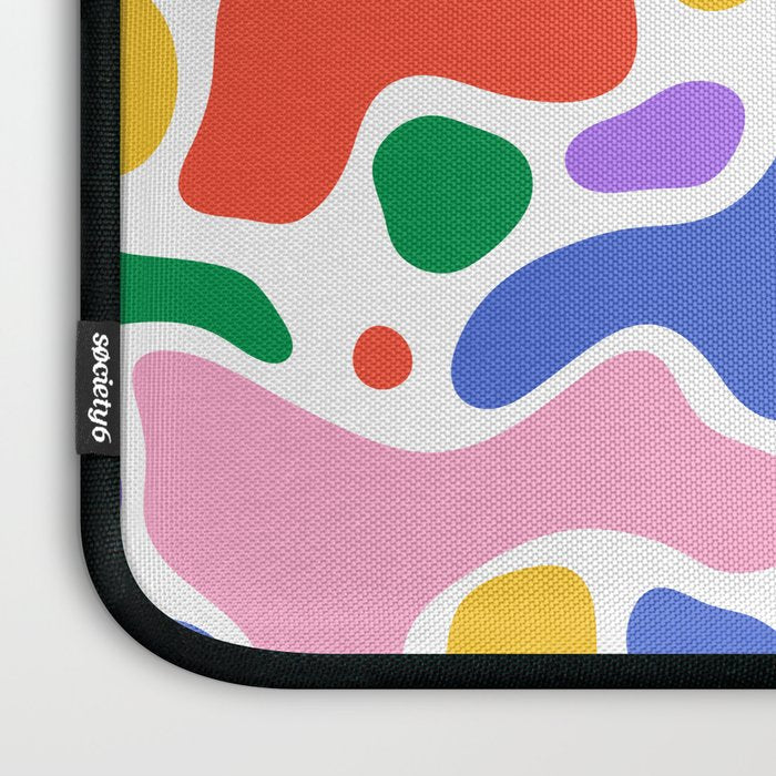 Colorful rainbow organic shape art pattern Laptop Sleeve Gallery Image 3